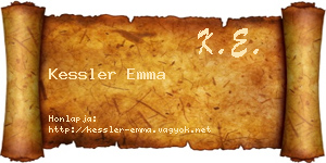 Kessler Emma névjegykártya